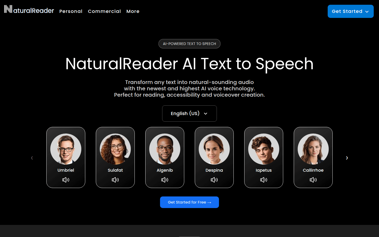 Capture d'écran NaturalReaders